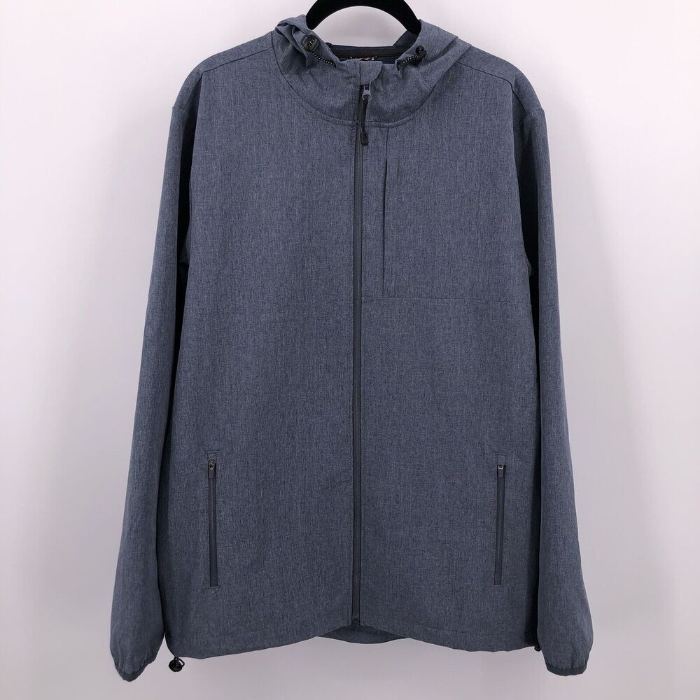 Swiss Tech Sz S Gray Lightweight Jacket Windbreaker Hooded Coat Pockets 34 36